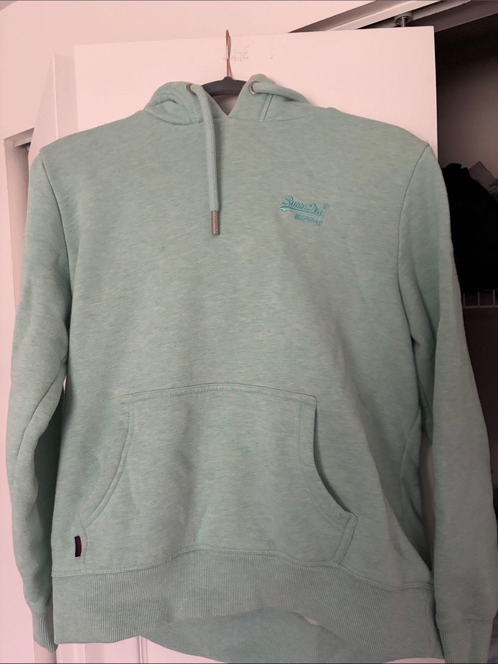 Superdry Men's Mint Green Crewneck Hoodie Pullover